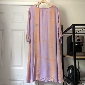 Lavender and Peach Midi Dress